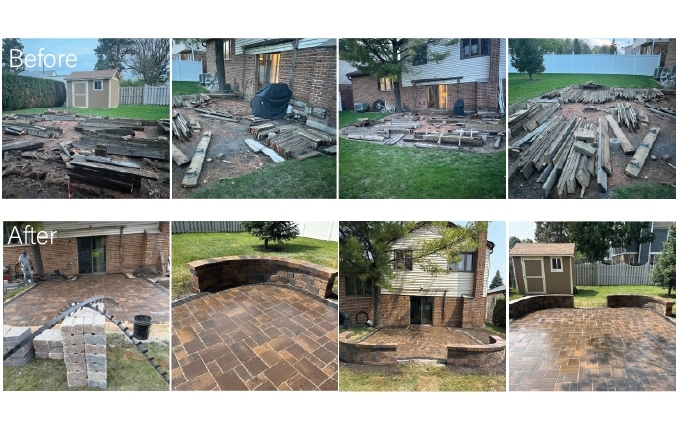 Before After Hardscape Patio 