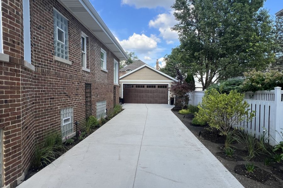 Concrete Driveway and Plant Installation - Landscaping