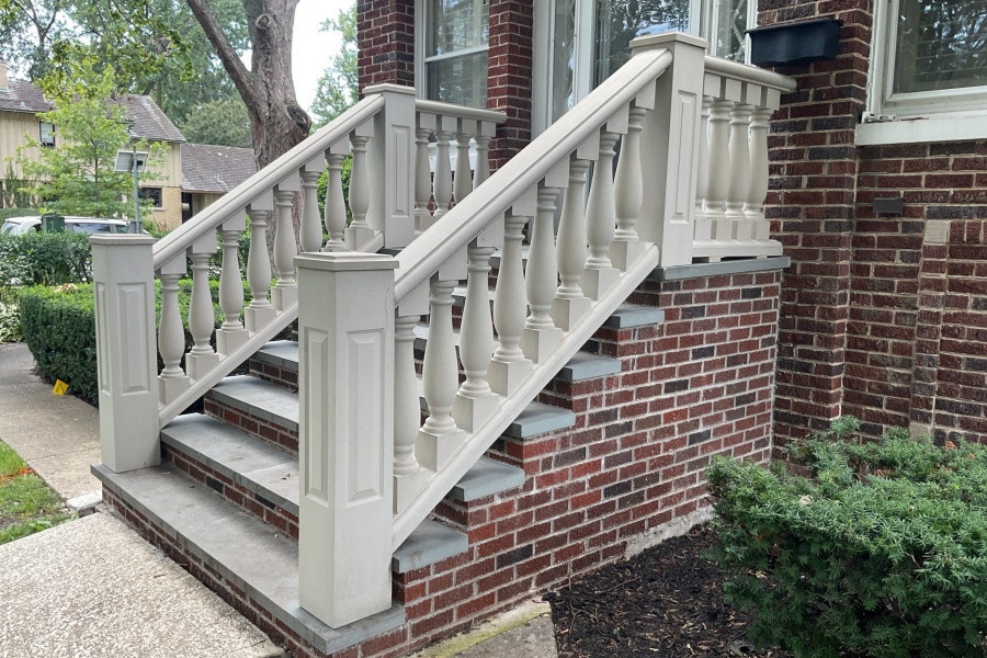 Custom Front Steps in Glenview - Landscaping