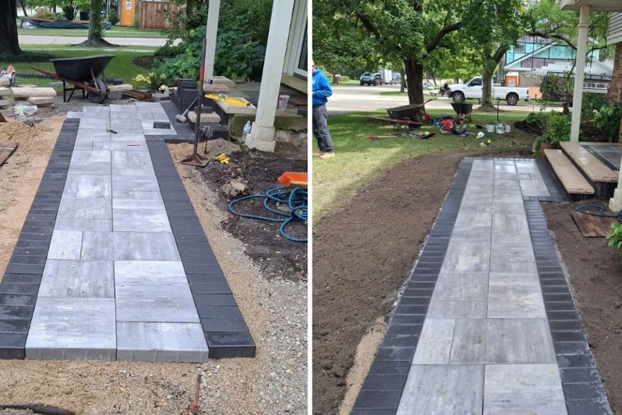 Hardscape Walkway in Evanston - Lanscaping