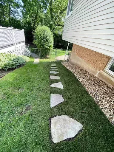 Hardscape Flagstone Steppers Walkway Barrington - Landscaping