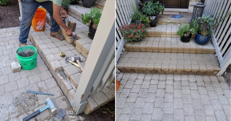 Hardscape steps in Buffalo Grove 
