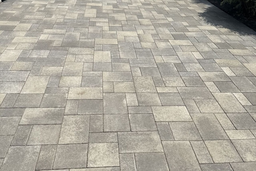 Unilock Westport Smooth Patio in Highland Park - Landscaping