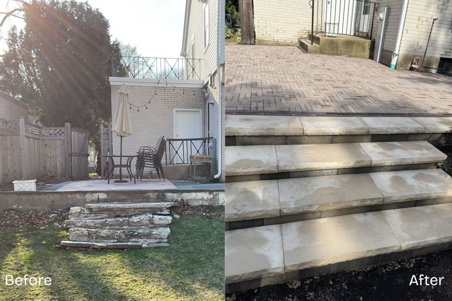 Hardscape Steps Riverwoods - Landscaping
