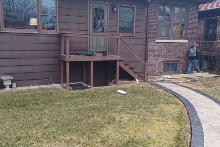 Hardscape Walkway Park Ridge Historic Home - Landscaping