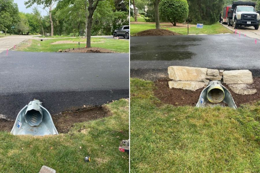 Paver driveway in Harwood Heights - Landscaping