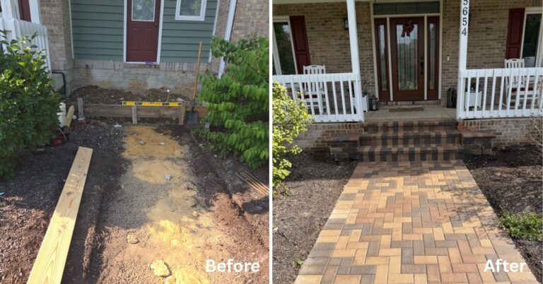 Walkway hardscape in Elmhurst - Lanscaping