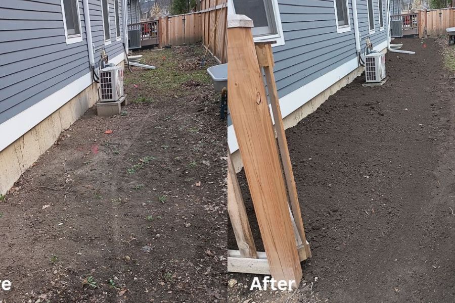 Drainage Before and After Park Ridge - Lanscaping
