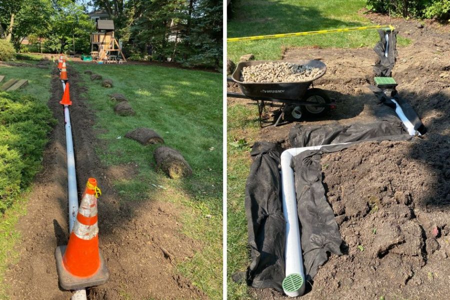 drainage install in Des Plaines - Lanscaping