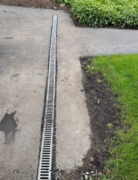 Channel Drainage in Elmhurst - Lanscaping