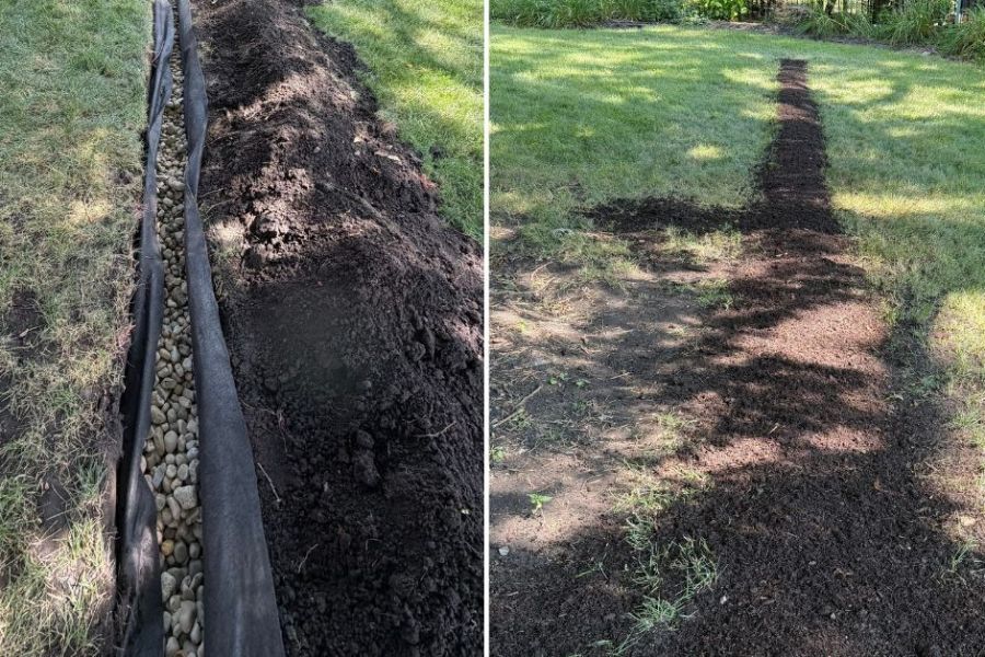 Drainage in Harwood Heights - Lanscaping