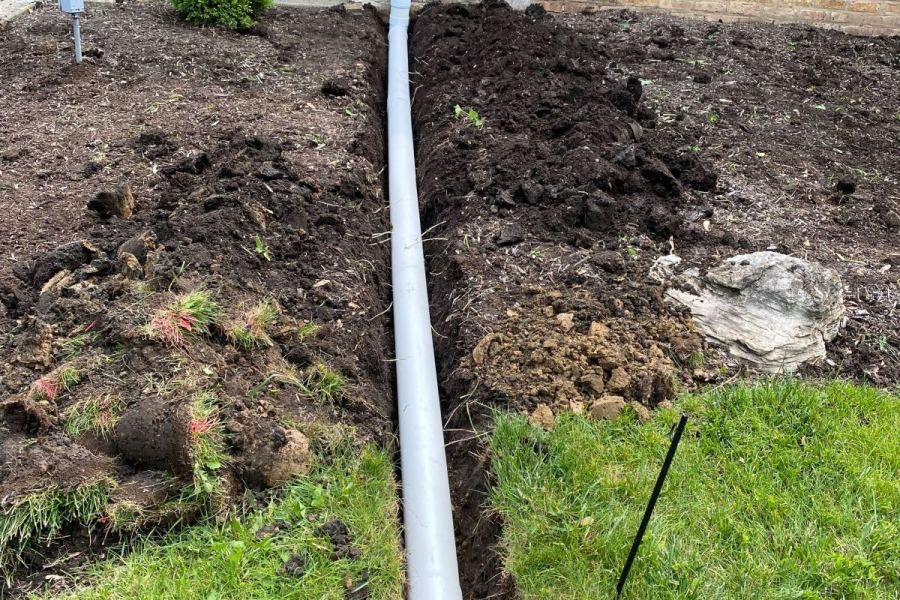 Downspout Extention Drainage / Barrington - Landscaping