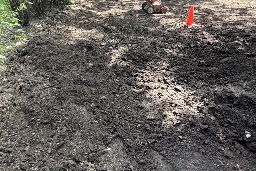 Drainage install in park ridge - Lanscaping