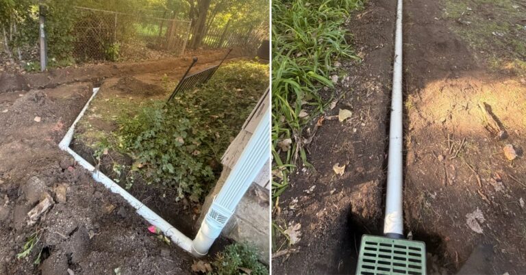 Drainage Install with French Drain & Catch Basins in Niles - Lanscaping