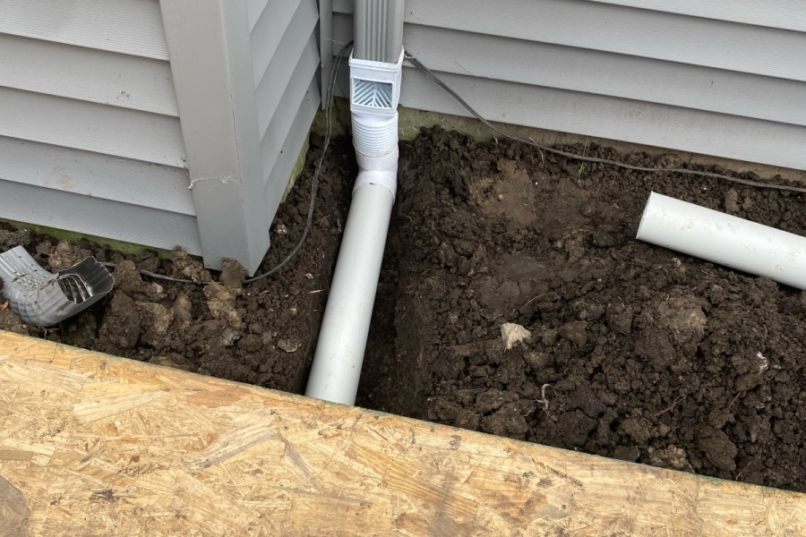 Drainage Catch basin in Mt Prospect - Lanscaping