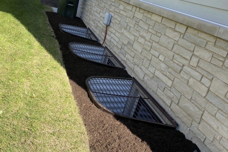 Underground drainage install in Mount Prospect - Lanscaping