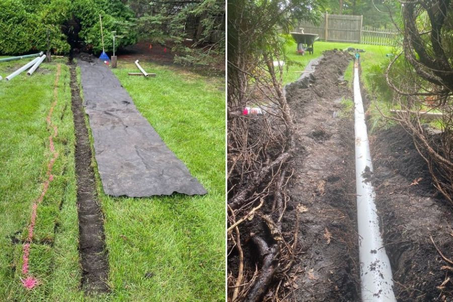 Drainage Installation in Deer Park - Lanscaping