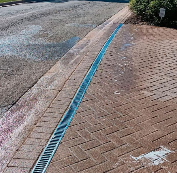 Channel Drainage in Village of Riverwoods - Lanscaping