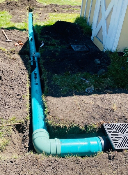 Drainage Residential Backyard / Northbrook  - Landscaping