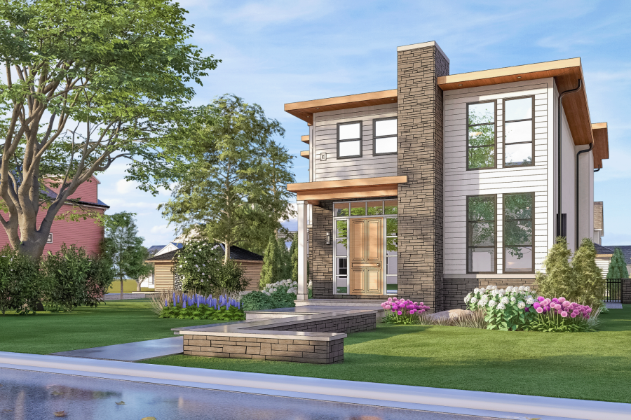 Custom Landscape Design Rendering and 3D Visualization - Lanscaping