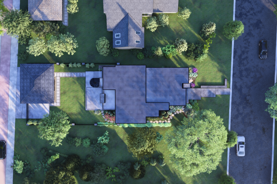 Custom Landscape Design Rendering and 3D Visualization - Lanscaping