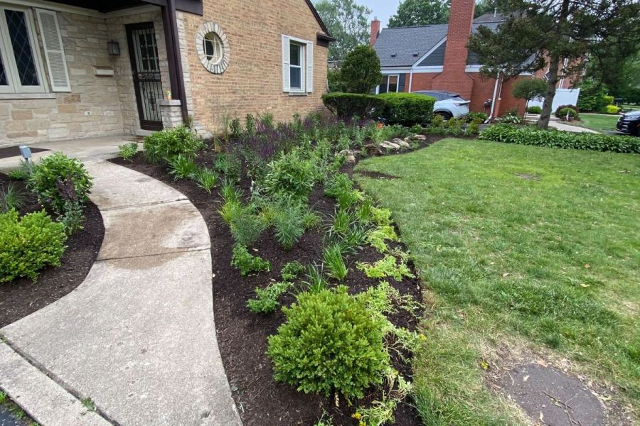 Butterfly Garden Bed Installation After Glencoe - Landscaping