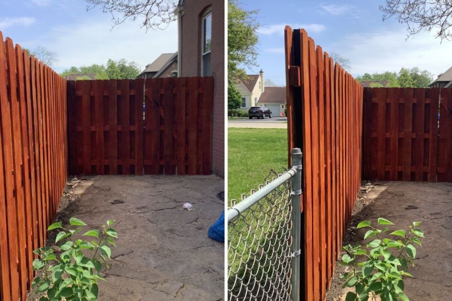 Landscape Installation with Fence in Niles - Lanscaping