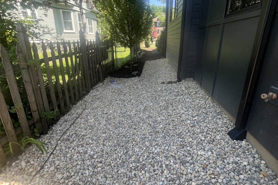 Landscape Installation River Rock in Park Ridge - Landscaping