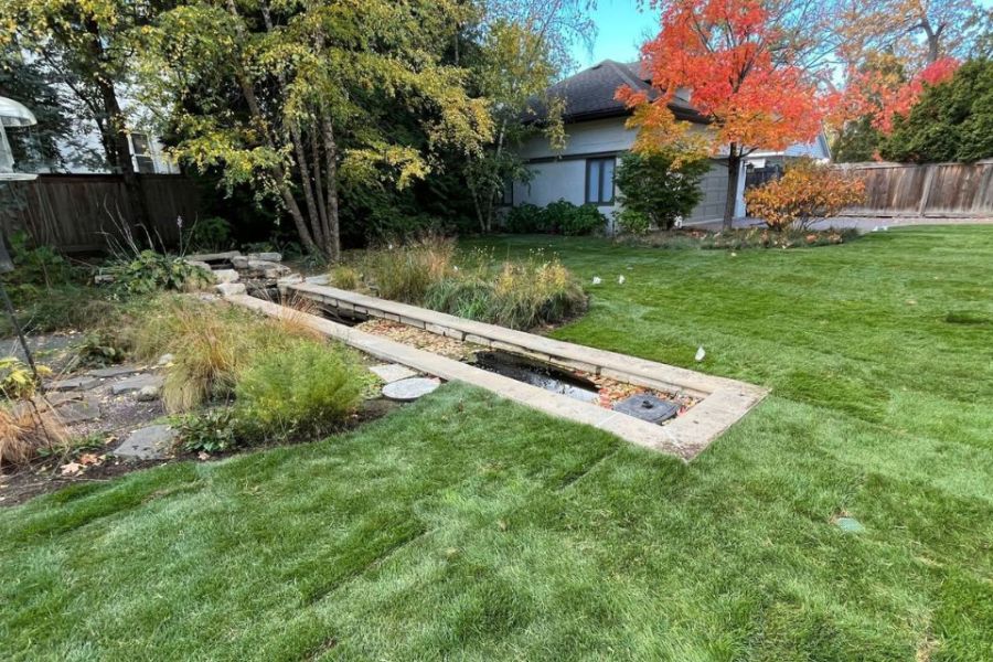 Kenilworth backyard Landscape installation - Landscaping