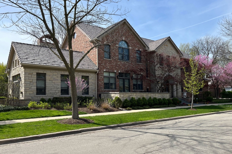 Landscape Installation Project Front Home Glenview  - Landscaping