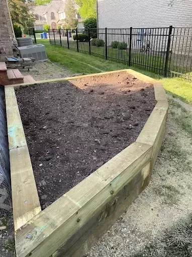 Raised Curved Planter Hardscape Installation Glenview  - Landscaping