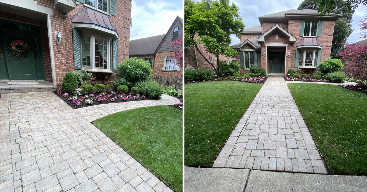 Colorful annual flower planting project in Barrington, IL showcasing vibrant seasonal blooms throughout front and backyard landscape beds.
