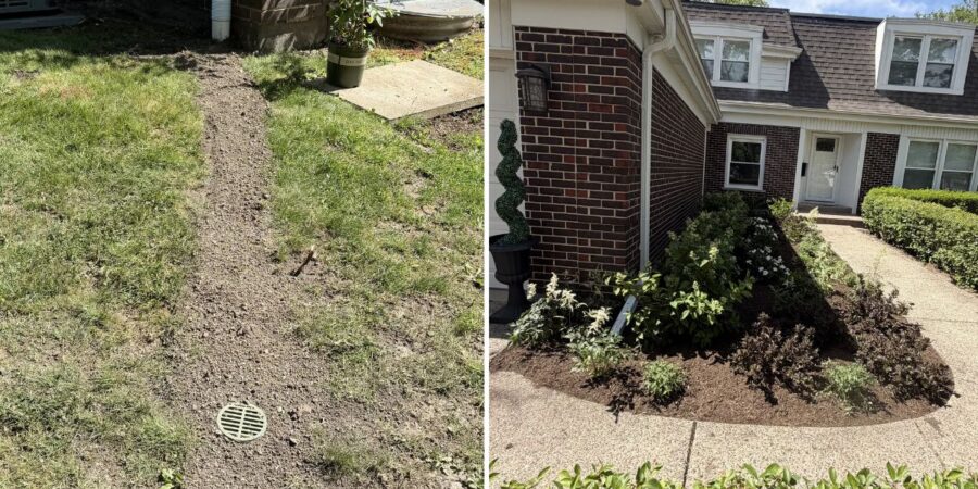 French Drain and Drainage Swale Installation in Lake Zurich