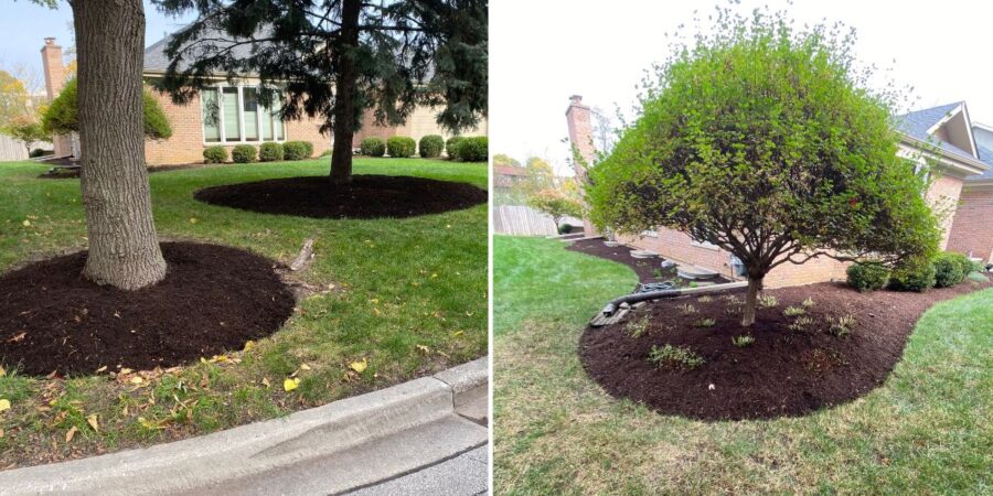 Paver Patio Maintenance, Landscape Mulching & Sod Repair Project in Morton Grove