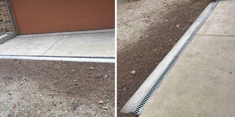 Concrete Driveway Curbs & Channel Drain Installation Project in Des Plaines, IL