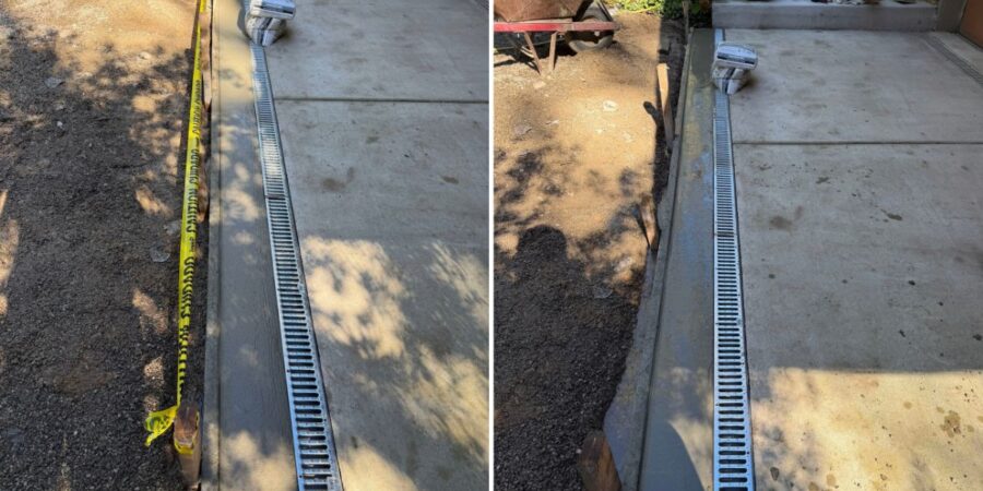 Concrete Driveway Curbs & Channel Drain Installation Project in Des Plaines, IL