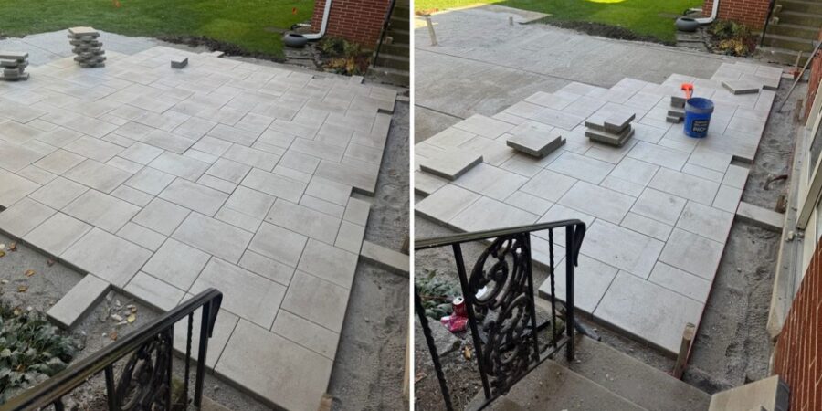 Existing Brick and Sod Removal for New Patio