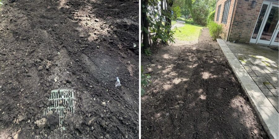 Flow well installation in Arlington Heights, IL improving sump pump drainage and backyard water management.