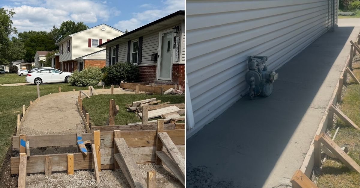 Concrete driveway installation in Lake Forest, IL