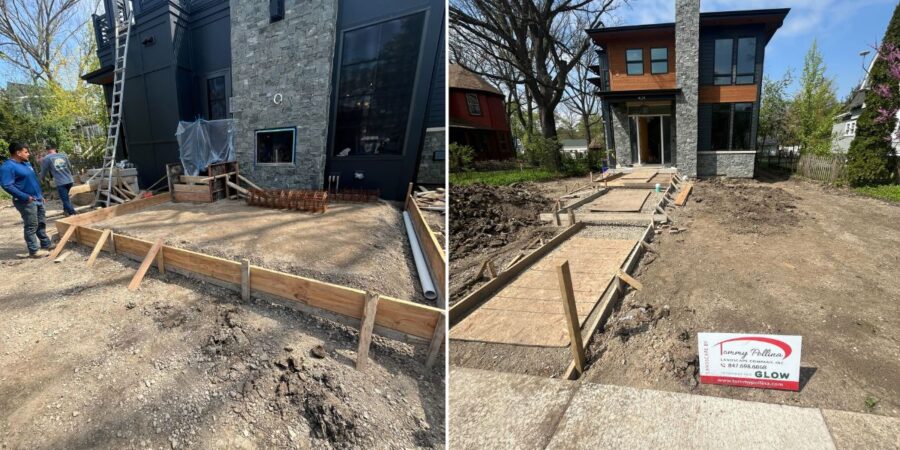 Park Ridge Concrete Patio and Backyard Walkways Preparation