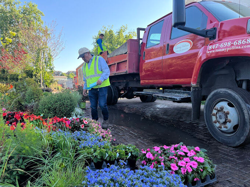 Planting Flowers Lanscaping Project in Kenilworth