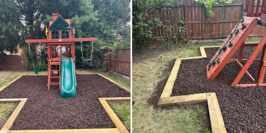 Playground Area & Rubber Mulch Installation Project in Glencoe