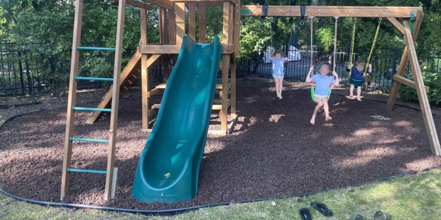Playground Mulch Installation Project in Inverness City
