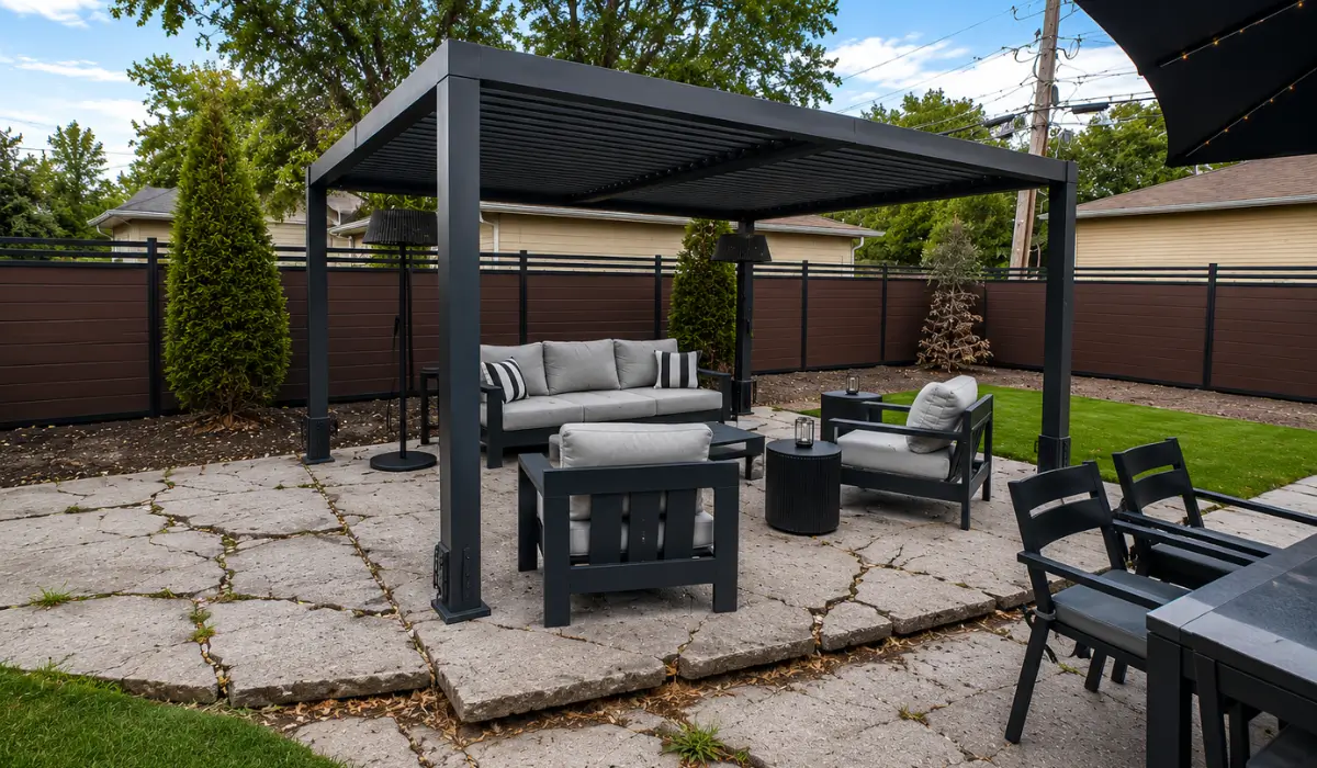 Replace Your Old Patio after cracked concrete surfaces create unsafe walking areas and outdated backyard gathering spaces